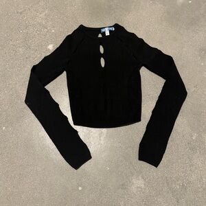 black cut out long sleeve